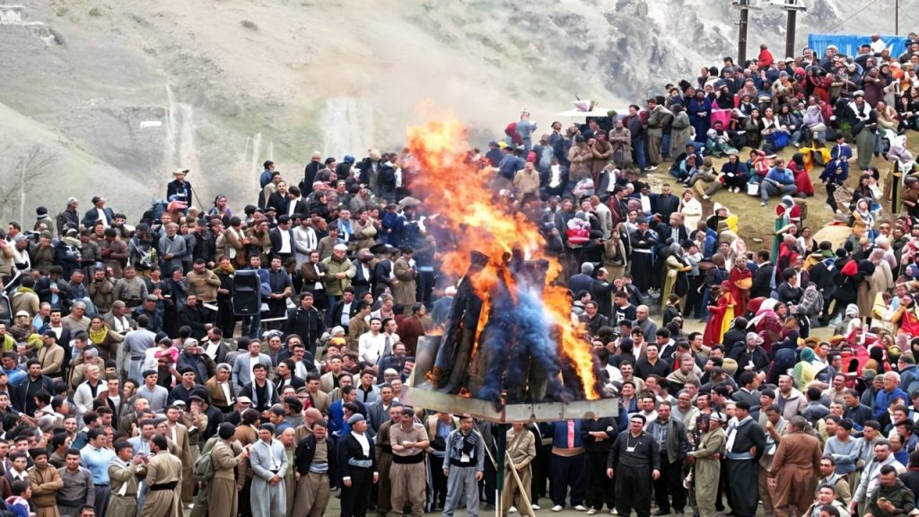 nowruz fire in Kurdistan