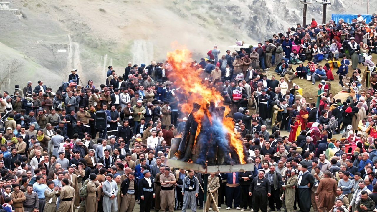 nowruz fire in Kurdistan