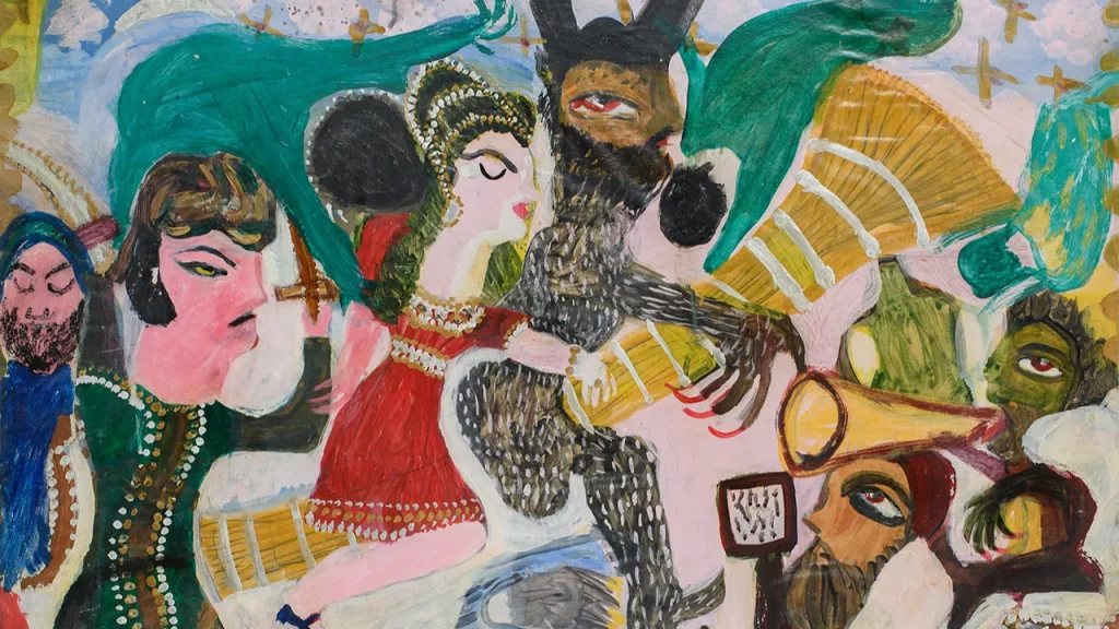 Ghanbari-Mokrame painting