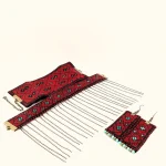 Full 3-piece Baluchi embroidery jewelry set – choker, bracelet, earrings