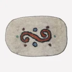Eco-friendly and hypoallergenic Turkmen felt rug for home decor