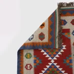 Reverse side of double-sided Luri kilim showing complementary pattern