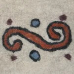 80x50 cm Persian wool mat, hand-felted by Iranian artisans