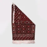 Reverse side of vintage Turkmen palas showing traditional mirror-based weaving technique