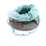 Turquoise Termeh pouch 15×8 cm – ideal for gifting and jewelry storage