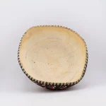 Inside view of authentic handwoven cotton-silk base – 1950s Turkmen skullcap
