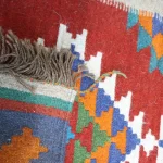 Corner detail with fringed edge – authentic nomadic weaving