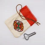 Authentic Turkmen Zanburak mouth harp hand-forged by master craftsman – natural patina