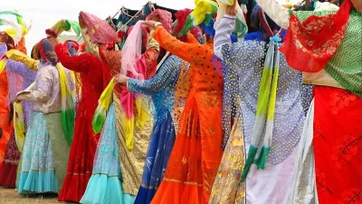 Traditional Luri clothing with vibrant embroidery Traditional Luri clothing with vibrant embroidery